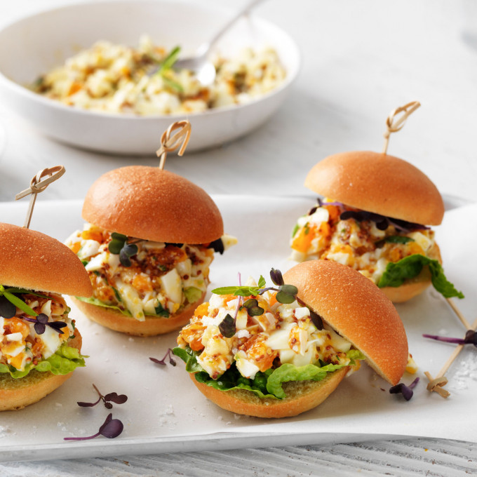 Honey Mustard Egg Salad Sliders Recipe myfoodbook